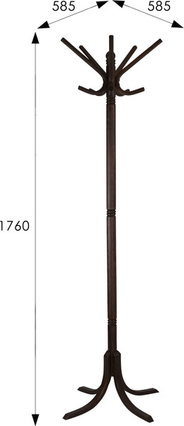 Изображение товара Вешалка для одежды Мебелик В 8Н (венге)