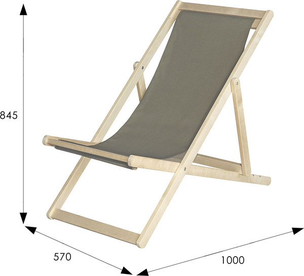 Изображение товара Шезлонг Мебелик Светло-серый