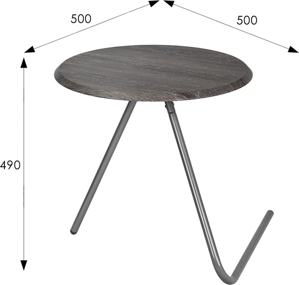 Изображение товара Журнальный столик Мебелик Дуэт 7 (дуб шале графит/металлик)