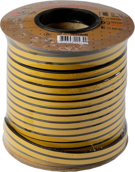 Изображение товара Лента уплотнительная VELA D-12x10 (50м, черный)