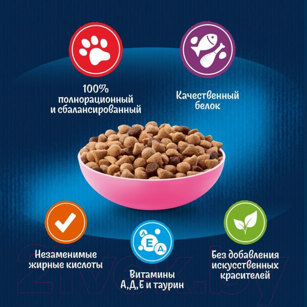 Изображение товара Сухой корм для кошек Felix Двойная вкуснятина для котят с курицей (600г)