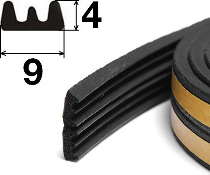 Изображение товара Лента уплотнительная VELA E-9x4 (150м, черный)