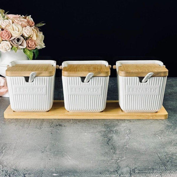 Изображение товара Набор емкостей для хранения Lenardi Bamboo 140-084 (3шт)