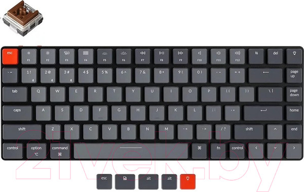Изображение товара Клавиатура Keychron K3 Grey Keychron Optical Brown Switch / K3P-H3-RU