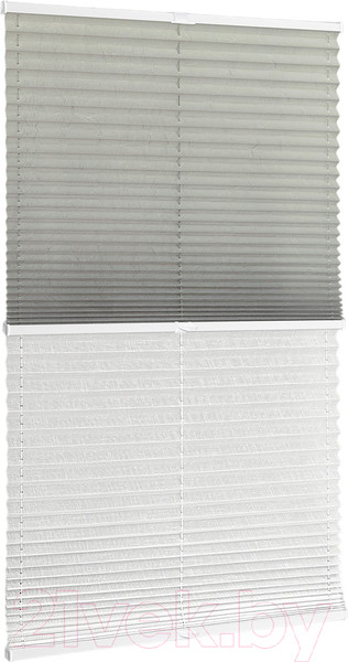 Изображение товара Штора-плиссе Delfa Basic Crush СПШ-35202/3504 Plain Transparent (57x160, серый/белый)