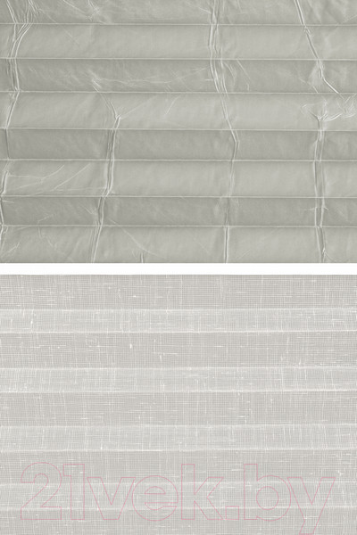 Изображение товара Штора-плиссе Delfa Basic Crush СПШ-35202/3504 Plain Transparent (57x160, серый/белый)