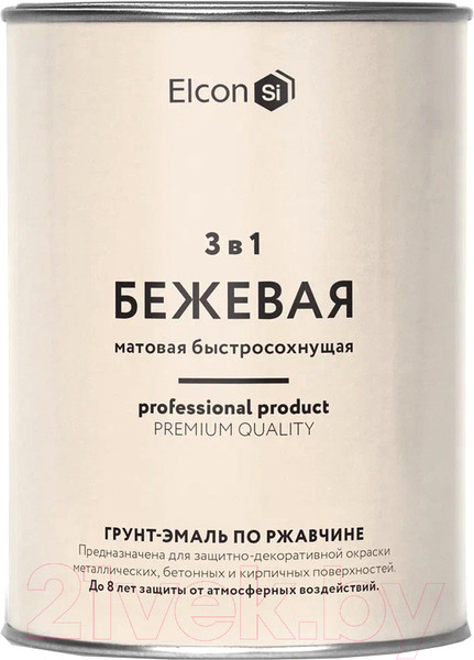 Изображение товара Грунт-эмаль Elcon По ржавчине 3в1 (800г, матовый бежевый)