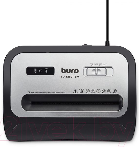 Изображение товара Шредер Buro Office BU-S1501-8M (черный)