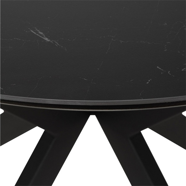 Изображение товара Обеденный стол Импэкс Leset Хокку (черный/черный мрамор)