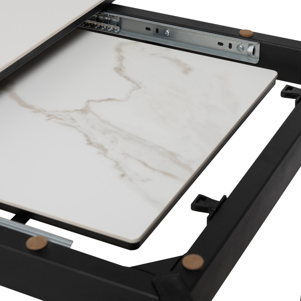 Изображение товара Обеденный стол Импэкс Leset Айлин 2Р (черный/белый мрамор)