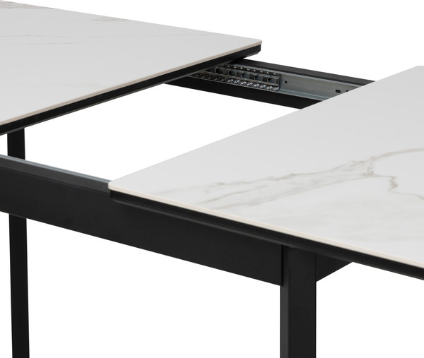 Изображение товара Обеденный стол Импэкс Leset Айлин 2Р (черный/белый мрамор)