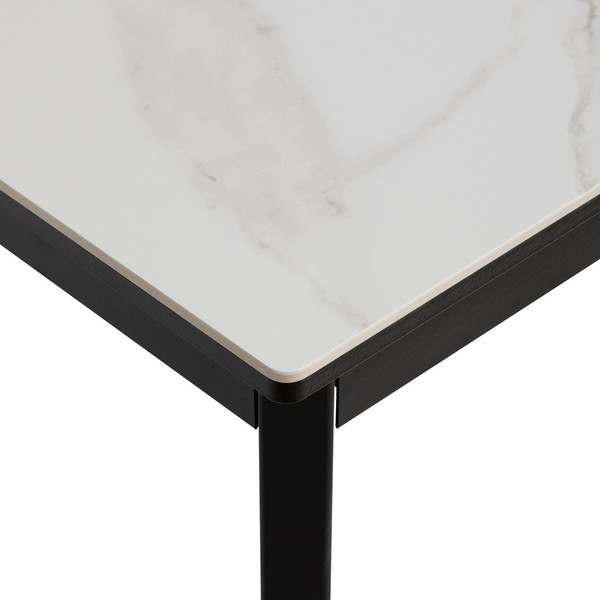 Изображение товара Обеденный стол Импэкс Leset Айлин 2Р (черный/белый мрамор)