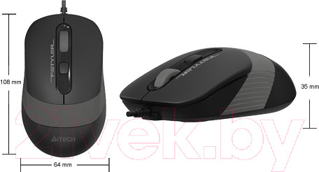 Изображение товара Мышь A4Tech Fstyler FM10S (черный/синий)