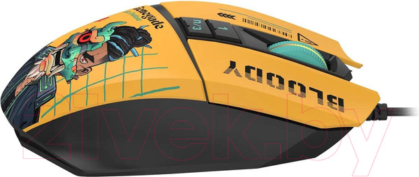 Изображение товара Мышь A4Tech Bloody W63 Max Renegade (желтый/рисунок)