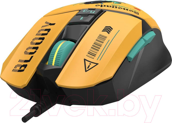 Изображение товара Мышь A4Tech Bloody W63 Max Renegade (желтый/рисунок)