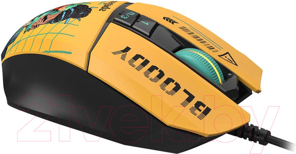 Изображение товара Мышь A4Tech Bloody W63 Max Renegade (желтый/рисунок)