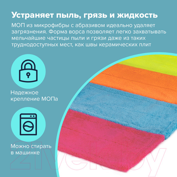 Изображение товара Набор мопов для швабры Laima 607459 (4шт)