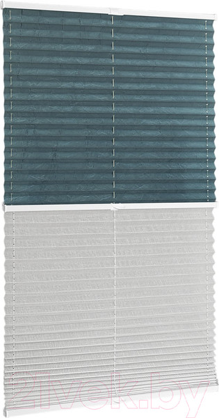 Изображение товара Штора-плиссе Delfa Basic Crush СПШ-35602/3504 Plain Transparent (48x160, маренго/белый)