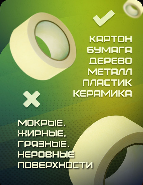 Изображение товара Лента малярная Klebebander 50мм / 025/36/6 (50м)