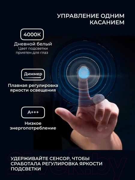 Изображение товара Зеркало Emze 100 / LED.100.100.4К (с подсветкой)