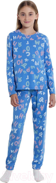 Изображение товара Пижама детская Mark Formelle 567740 (р.122-60, алфавит на синем)