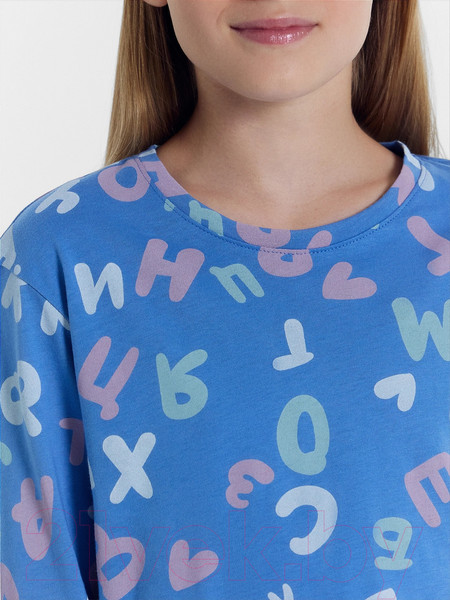Изображение товара Пижама детская Mark Formelle 567740 (р.122-60, алфавит на синем)