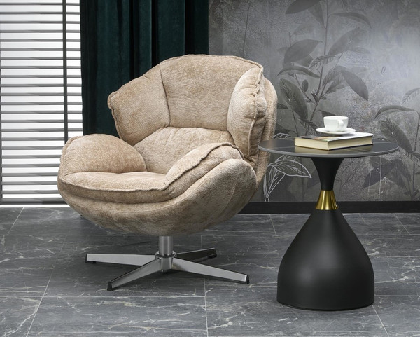 Изображение товара Кресло мягкое Halmar Guido (бежевый/хром)