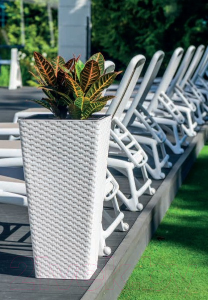 Изображение товара Кашпо Formplastic Rattana Slim / FP-3890-011 (белый)