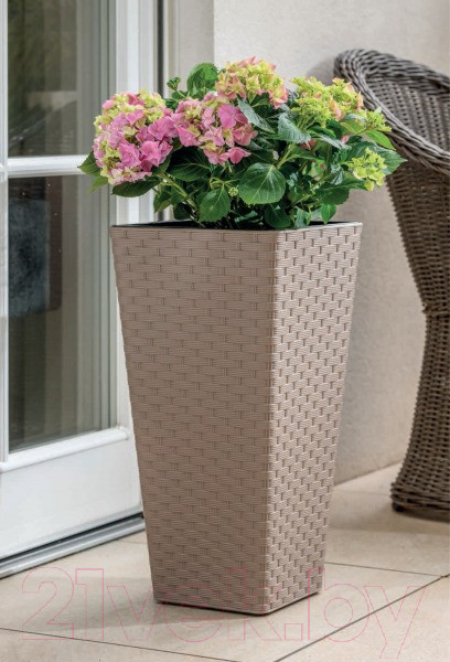 Изображение товара Кашпо Formplastic Rattana Slim / FP-3890-051 (серо-бежевый)