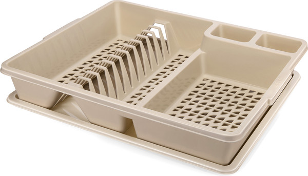 Изображение товара Сушилка для посуды Эльфпласт Rondo ЕР385 (серый/бежевый)