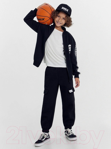 Изображение товара Штаны детские Mark Formelle 183370-1 (р.122-60-54, черный/декор)