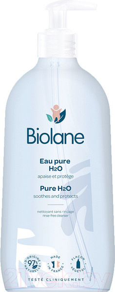 Изображение товара Мицеллярная вода детская Biolane Н2О Очищающая вода не требующая смывания (350мл)