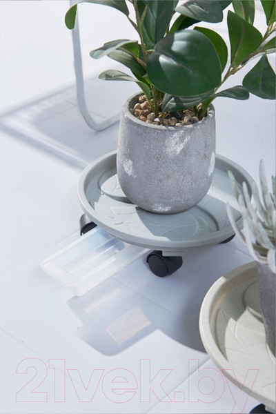Изображение товара Поддон для вазона BOTANICA Круглый (29.5x9.2см, серый)