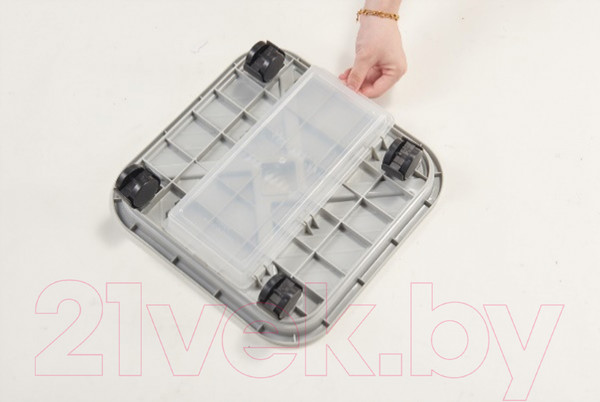 Изображение товара Поддон для вазона BOTANICA Квадратный (33x8.8см, серый)