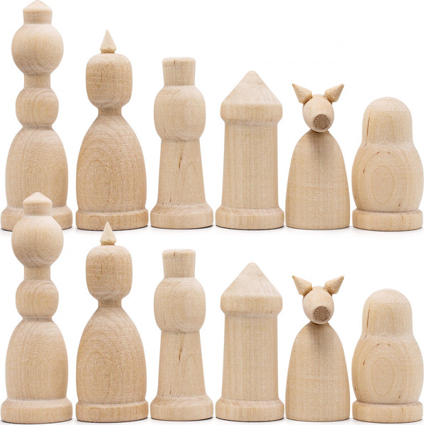 Изображение товара Набор заготовок для творчества Брестская Фабрика Сувениров Шахматные фигуры / ch_blank_bfs