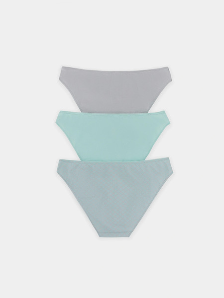 Изображение товара Комплект женских трусов Mark Formelle 412286-3 (р.90, орнамент на сером)