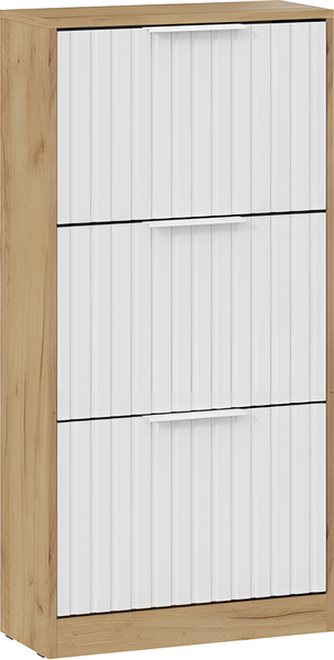 Изображение товара Тумба для обуви ТриЯ Хилтон (дуб крафт золотой/белый матовый)