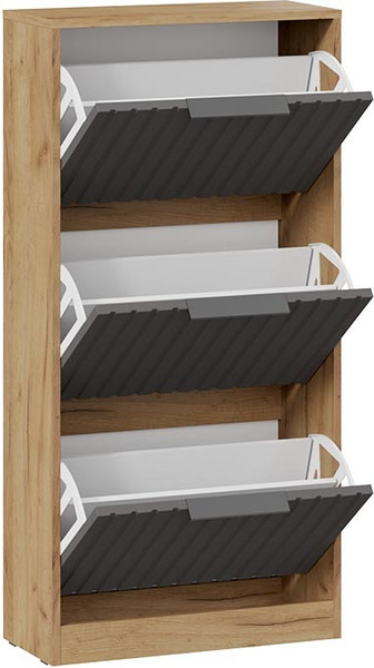 Изображение товара Тумба для обуви ТриЯ Хилтон (дуб крафт золотой/графит матовый)