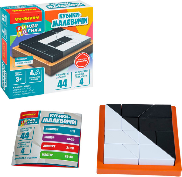 Изображение товара Игра-головоломка Bondibon БондиЛогика Кубики-Малевичи / ВВ6432