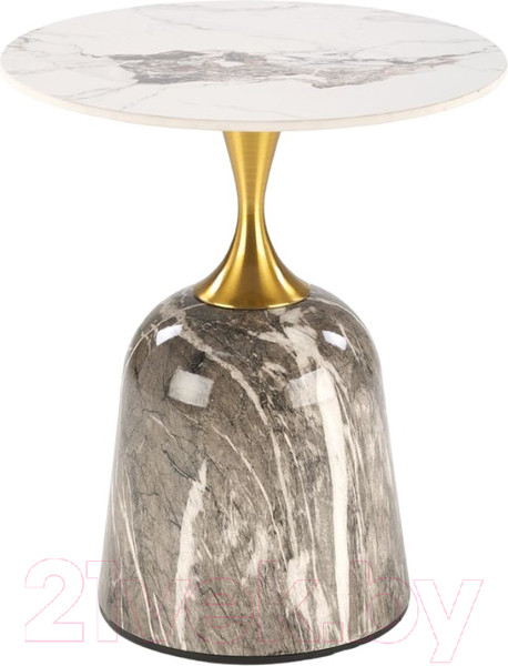 Изображение товара Журнальный столик Halmar Rosa (белый мрамор/серый мрамор/золото)