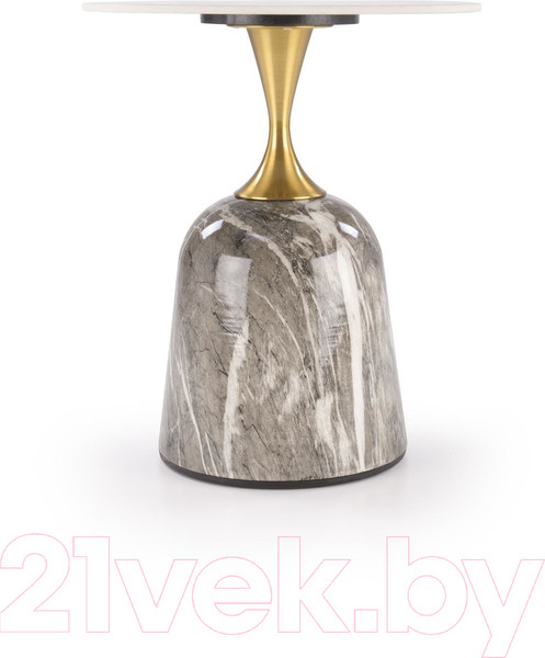 Изображение товара Журнальный столик Halmar Rosa (белый мрамор/серый мрамор/золото)