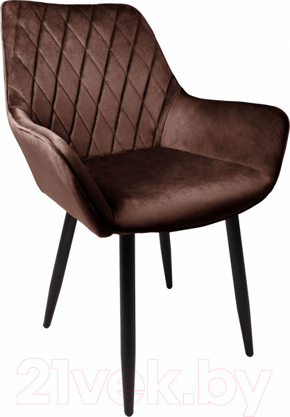 Изображение товара Стул AksHome Pablo (коричневый велюр HLR-49/черный)