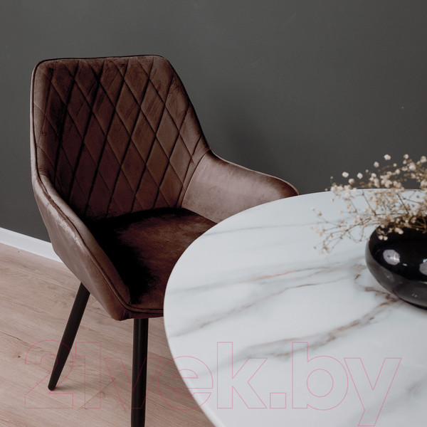 Изображение товара Стул AksHome Pablo (коричневый велюр HLR-49/черный)