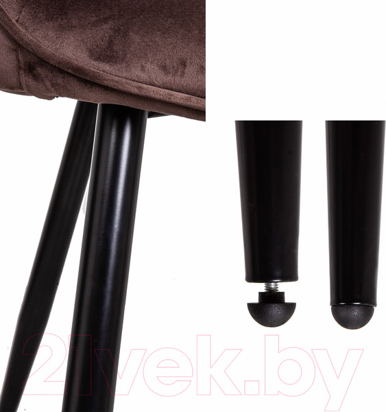 Изображение товара Стул AksHome Pablo (коричневый велюр HLR-49/черный)