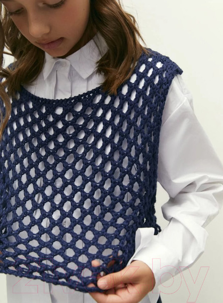 Изображение товара Жилет детский Amarobaby Mesh / AB-OD24-KNIT10M/20-140  (синий, р.140)