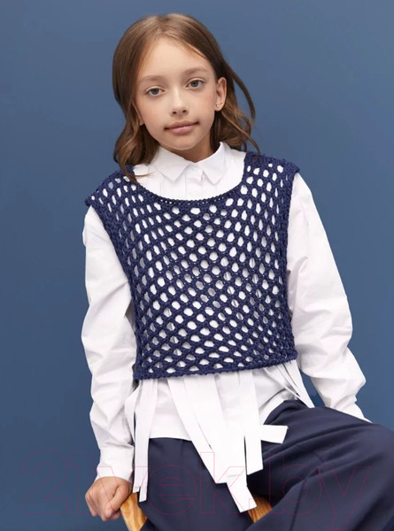 Изображение товара Жилет детский Amarobaby Mesh / AB-OD24-KNIT10M/20-140  (синий, р.140)