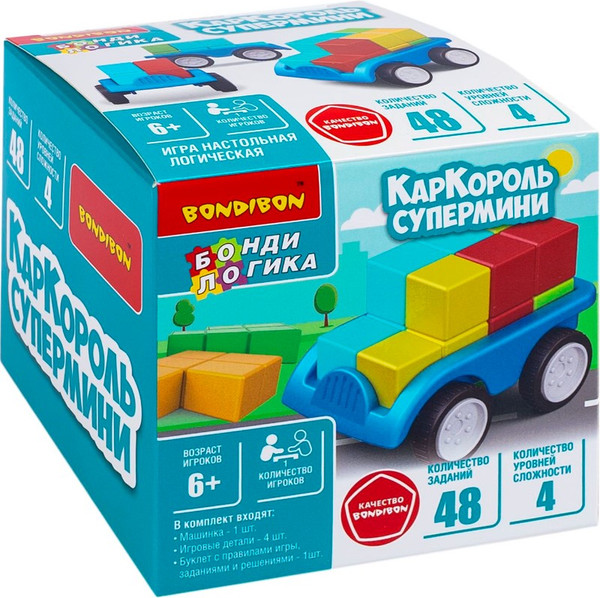 Изображение товара Развивающий игровой набор Bondibon БондиЛогика КарКороль супермини / ВВ6433