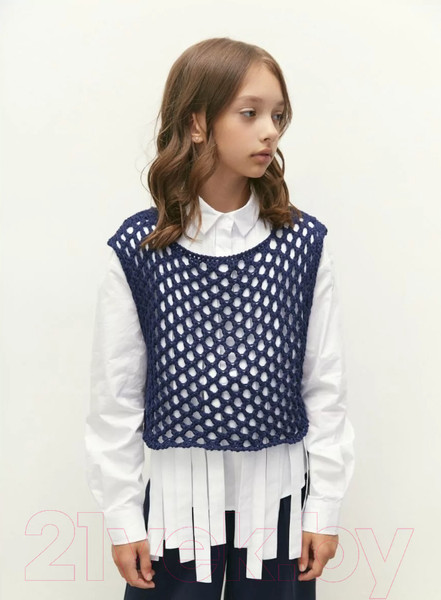 Изображение товара Жилет детский Amarobaby Mesh / AB-OD24-KNIT10M/20-146 (синий, р.146)