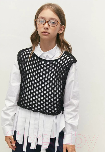 Изображение товара Жилет детский Amarobaby Mesh / AB-OD24-KNIT10M/09-128  (черный, р.128)