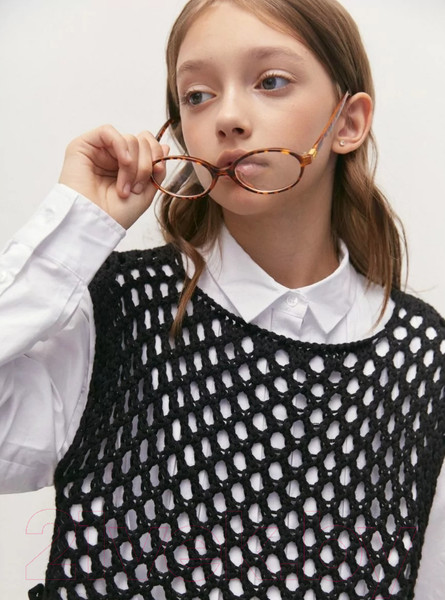 Изображение товара Жилет детский Amarobaby Mesh / AB-OD24-KNIT10M/09-128  (черный, р.128)